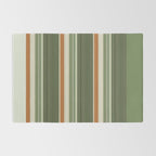 Sage Olive Green Stripes Rug Gallery Image 2