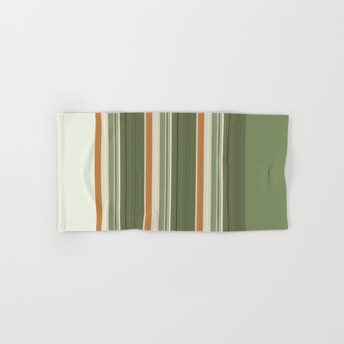 Sage Olive Green Stripes Bath Towel