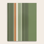 Sage Olive Green Stripes Notebook Gallery Image 4