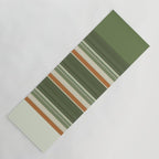 Sage Olive Green Stripes Yoga Mat Gallery Image 1