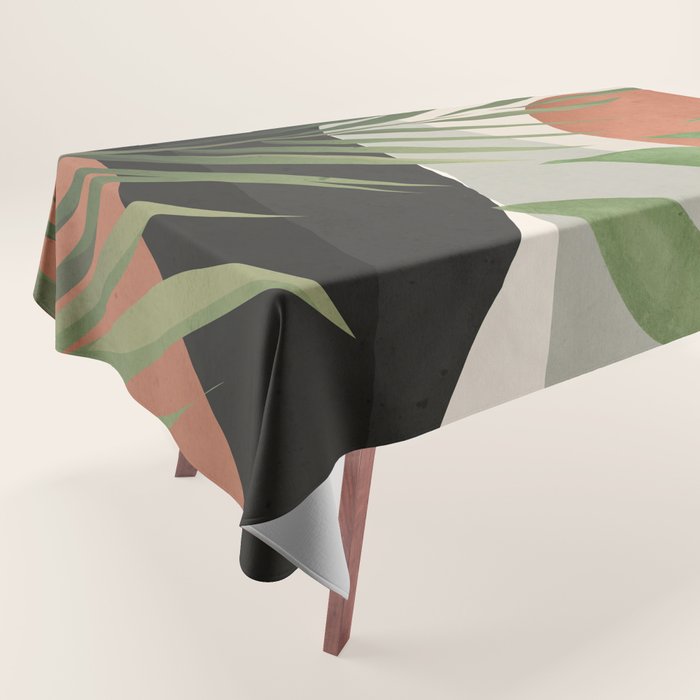 Abstract Art Tropical Leaves 46 Tablecloth Gallery Image 1