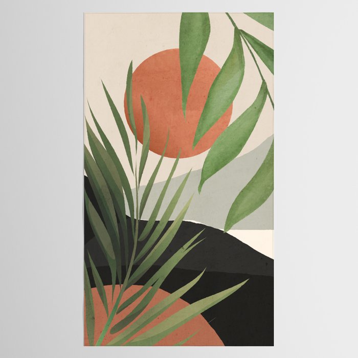 Abstract Art Tropical Leaves 46 Tablecloth Gallery Image 2