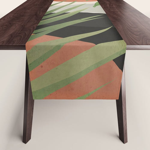 Abstract Art Tropical Leaves 46 Table Runner Gallery Image 1