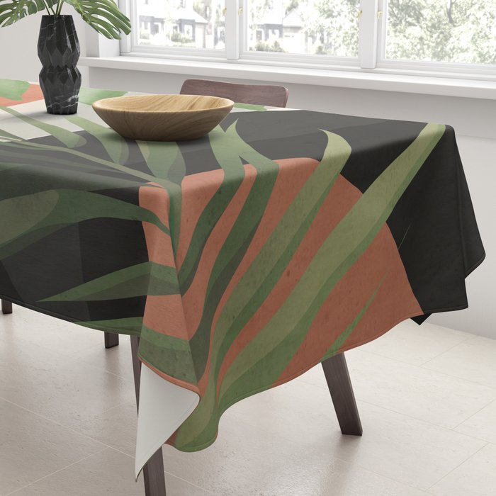 Abstract Art Tropical Leaves 46 Tablecloth Gallery Image 3