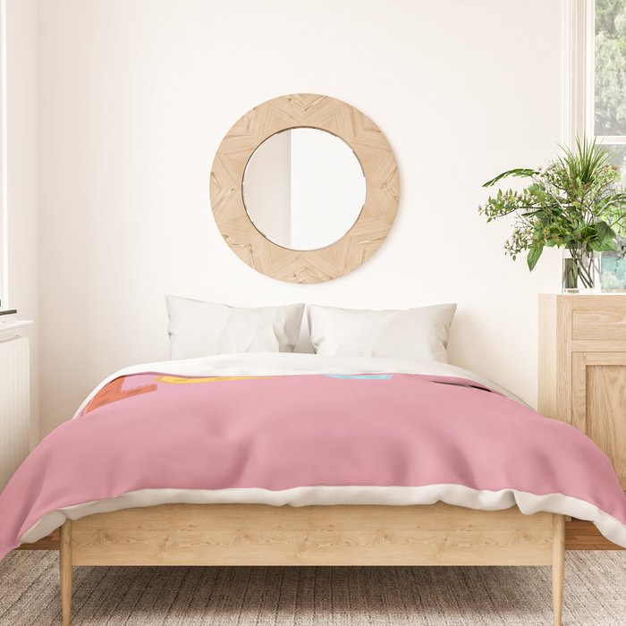 Happy LOVE - typography Duvet Cover Gallery Image 3
