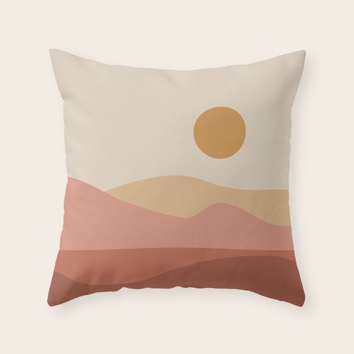 Geometric Landscape 23A Throw Pillow Gallery Image 6