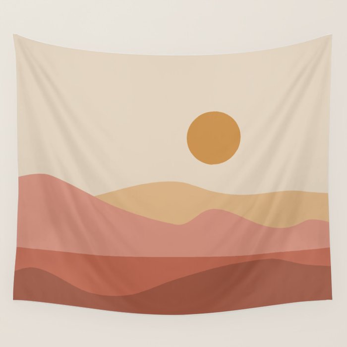 Geometric Landscape 23A Wall Tapestry Gallery Image 1