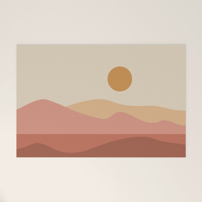 Geometric Landscape 23A Welcome Mat Gallery Image 1