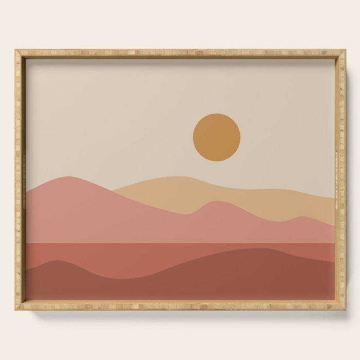 Geometric Landscape 23A Serving Tray Gallery Image 1