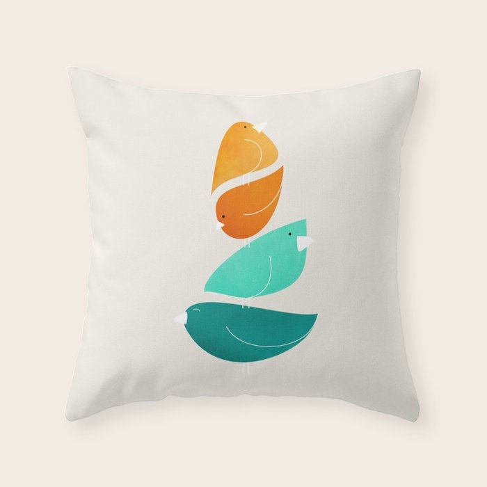 Bird Stack II Throw Pillow Gallery Image 6