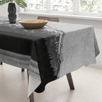 Mt Hood Black and White Vintage Nature Photography Tablecloth Gallery Image 3