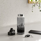 Mt Hood Black and White Vintage Nature Photography Water Bottle Gallery Image 4