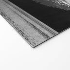 Mt Hood Black and White Vintage Nature Photography Welcome Mat Gallery Image 2