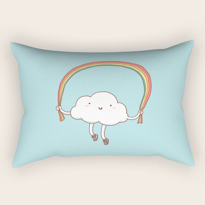 Rainbow Skipping Rectangular Pillow Gallery Image 1