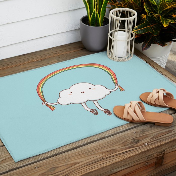 Rainbow Skipping Outdoor Rug Gallery Image 2