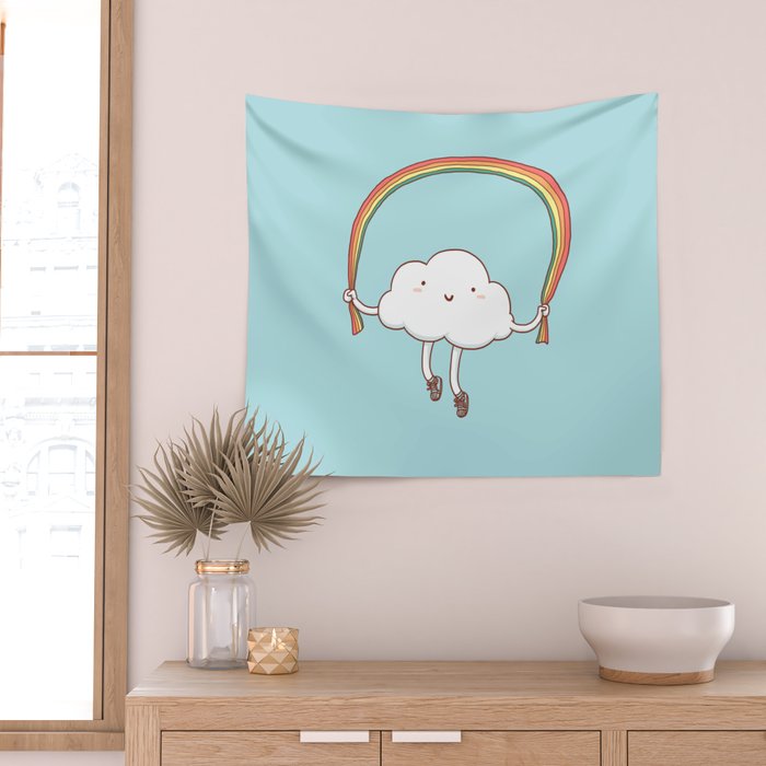 Rainbow Skipping Wall Tapestry Gallery Image 2