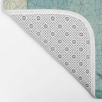 Wisconsin State Map Blue Vintage Bath Mat Gallery Image 2