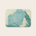 Wisconsin State Map Blue Vintage Bath Mat Gallery Image 1