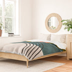 mid century shapes abstract painting Duvet Cover Gallery Image 2