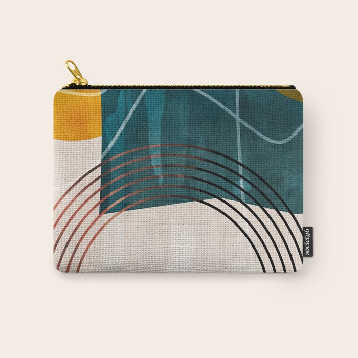 mid century shapes abstract painting Carry All Pouch Gallery Image 1