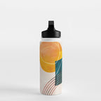 mid century shapes abstract painting Water Bottle Gallery Image 3