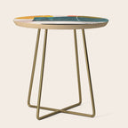 mid century shapes abstract painting Side Table Gallery Image 1