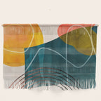 mid century shapes abstract painting Wall Hanging Gallery Image 1