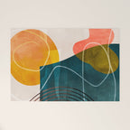 mid century shapes abstract painting Welcome Mat Gallery Image 1