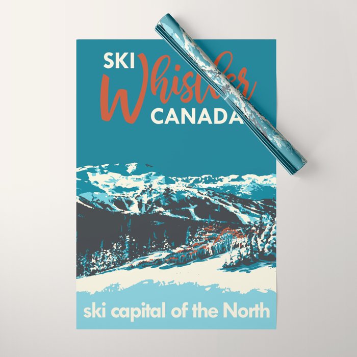 Ski Whistler Canada Wrapping Paper Gallery Image 1