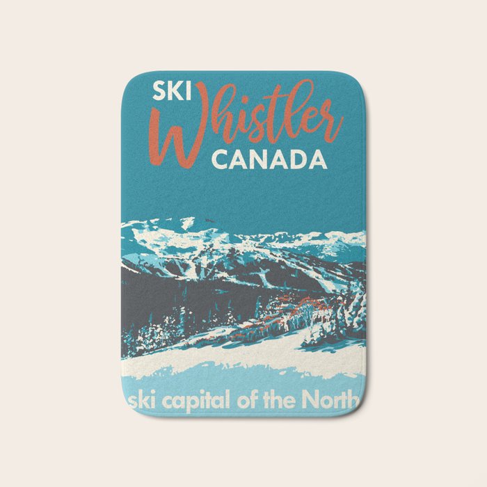 Ski Whistler Canada Bath Mat Gallery Image 1