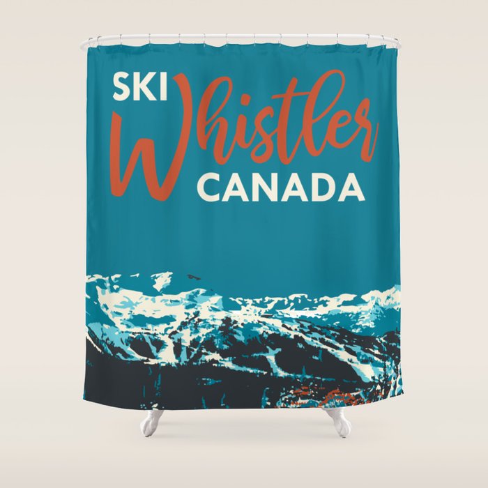 Ski Whistler Canada Shower Curtain Gallery Image 1