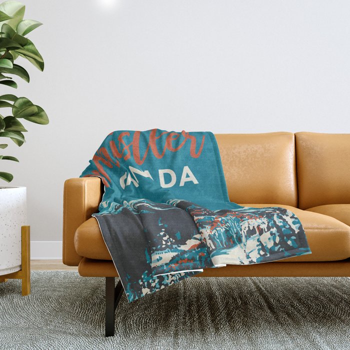 Ski Whistler Canada Throw Blanket Gallery Image 1