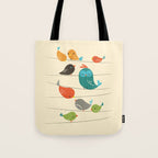 Colorful Birds Tote Bag Gallery Image 1