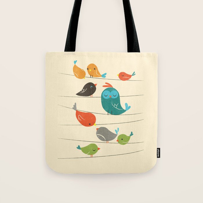 Colorful Birds Tote Bag Gallery Image 1