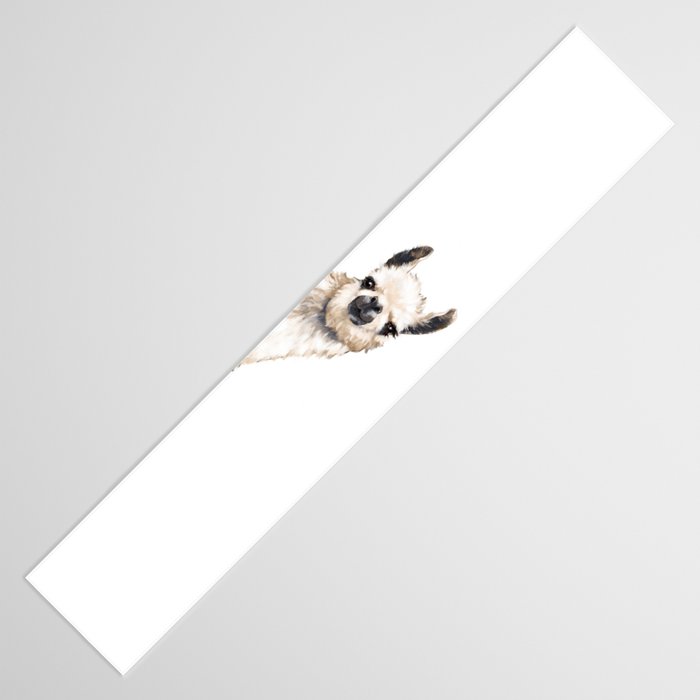 Sneaky Llama White Table Runner Gallery Image 3
