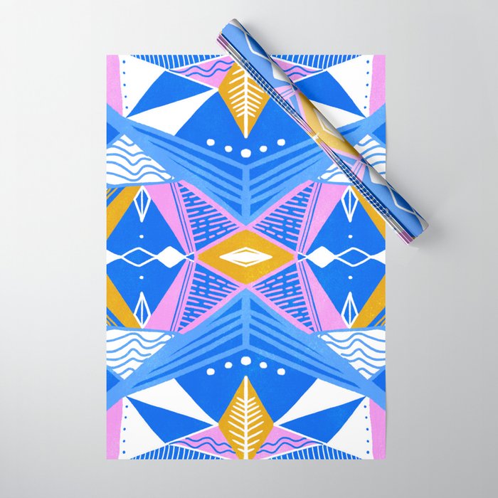imogene, blue Wrapping Paper Gallery Image 1
