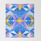 imogene, blue Throw Blanket Gallery Image 2