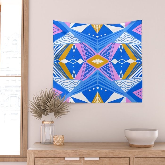 imogene, blue Wall Tapestry Gallery Image 2