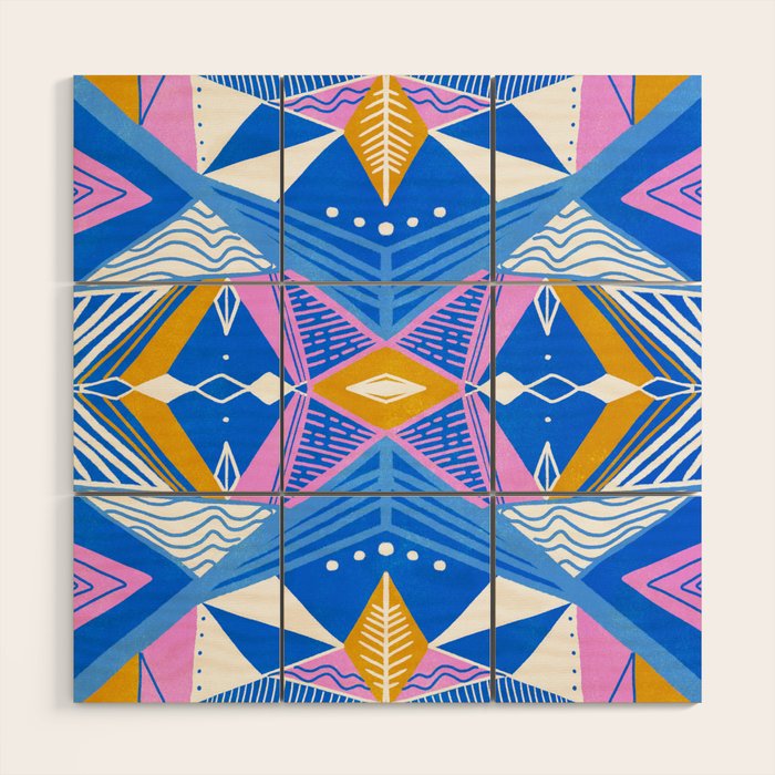 imogene, blue Wood Wall Art Gallery Image 1