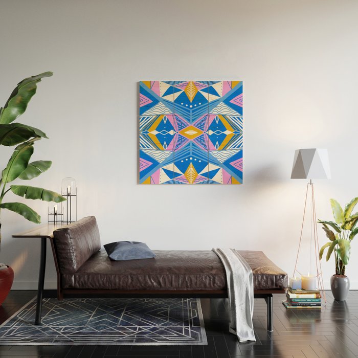 imogene, blue Wood Wall Art Gallery Image 2