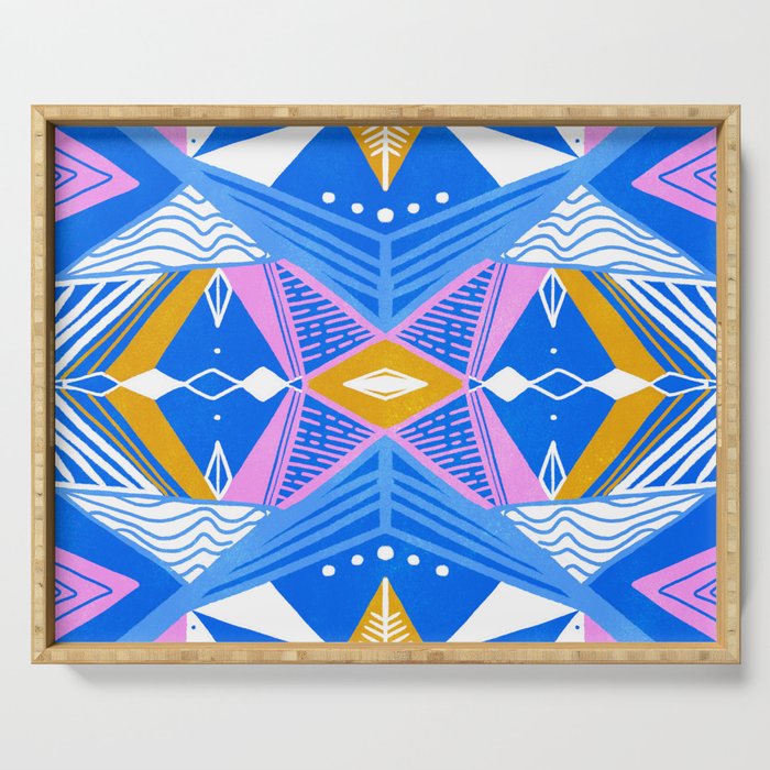imogene, blue Serving Tray Gallery Image 1
