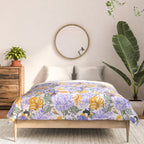 Colorful birds in garden flowers YL Comforter Gallery Image 3