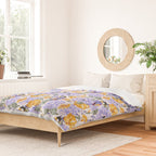 Colorful birds in garden flowers YL Duvet Cover Gallery Image 2