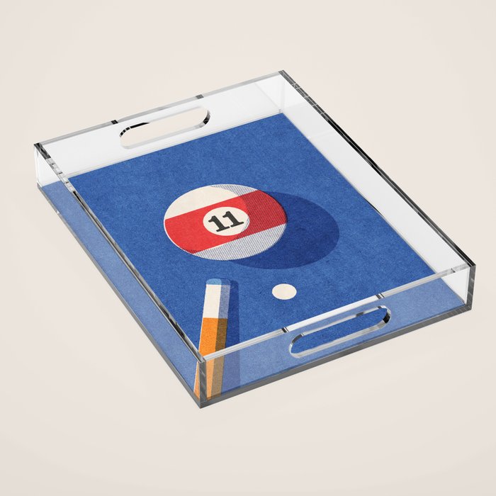 BALLS / Billiards - ball 11 I Acrylic Tray Gallery Image 1
