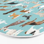 Dogs pattern print must have gifts for dog person mint dog breeds Bath Mat Gallery Image 3