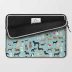 Dogs pattern print must have gifts for dog person mint dog breeds Laptop Sleeve Gallery Image 2