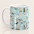 Dogs pattern print must have gifts for dog person mint dog breeds Coffee Mug Gallery Image 3