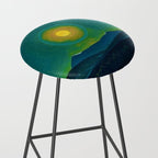 Winter Moonlight Mountain Landscape by Rockwell Kent Appalachian Stool Gallery Image 2