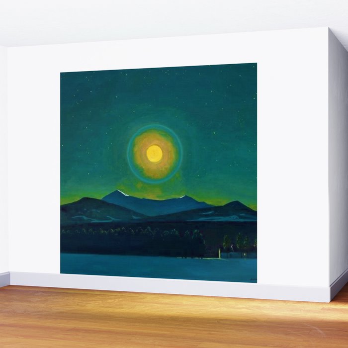 Winter Moonlight Mountain Landscape by Rockwell Kent Appalachian Wall Mural Gallery Image 2
