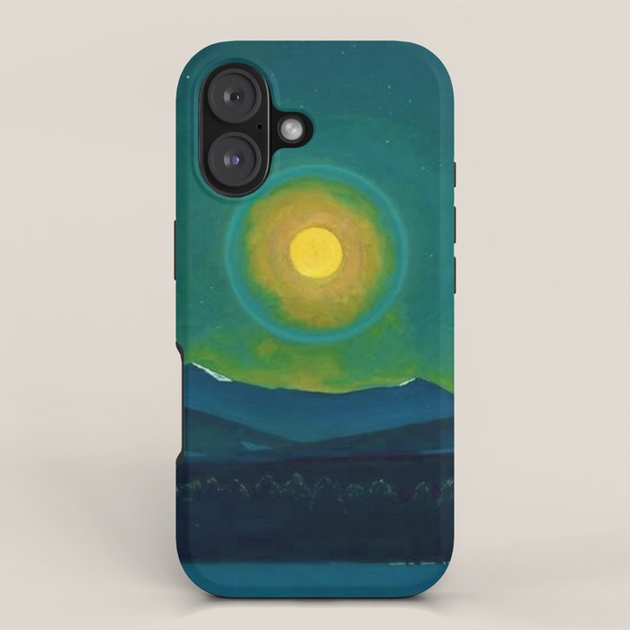 Winter Moonlight Mountain Landscape by Rockwell Kent Appalachian iPhone Case Gallery Image 1